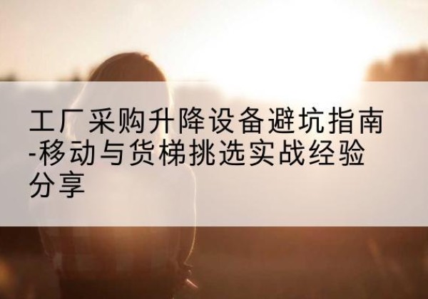 睢阳移动式升降机怎么选-工厂采购升降设备避坑指南-移动与货梯挑选实战经验分享